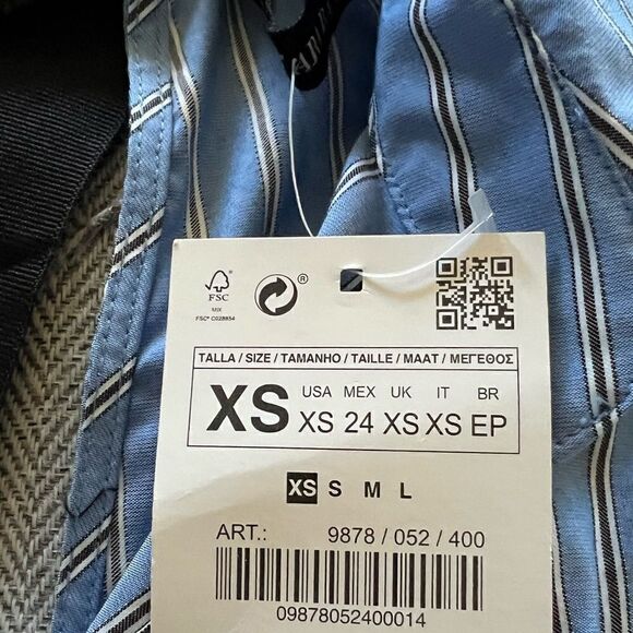 Zara Pin Strip Dress with Belted Back Detail Size XS. - Picture 10 of 10